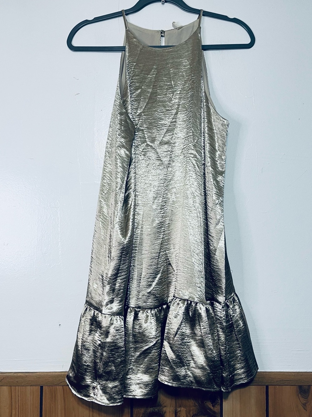 Tyche Cream Labelled Garment with Metallic Trim